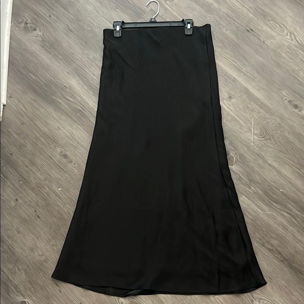 Z Supply Black Maxi Slip Skirt with Slit